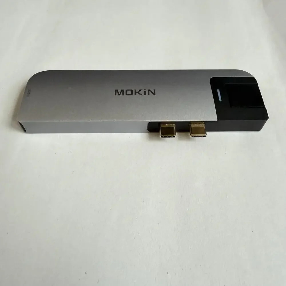 MOKiN MOUC2101 Silver USB-C Docking Station HDMI USB3 SD Ethernet MacBook Pro